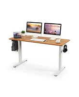 Slickblue Sit Stand Home Office Desk with 3 Memory Height Settings