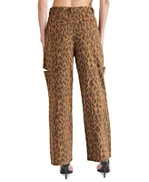 Steve Madden Women's Maise Leopard-Print Barrel-Cut Pants