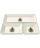 Spode Christmas Tree Polka Dot 3 Piece Nesting Tray