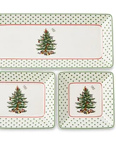 Spode Christmas Tree Polka Dot 3 Piece Nesting Tray