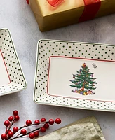 Spode Christmas Tree Polka Dot 3 Piece Nesting Tray