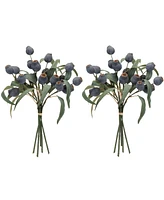 Slickblue Set of 2 Pod Bundles - 14” Styrofoam & Polyester Decorative Accents for Home