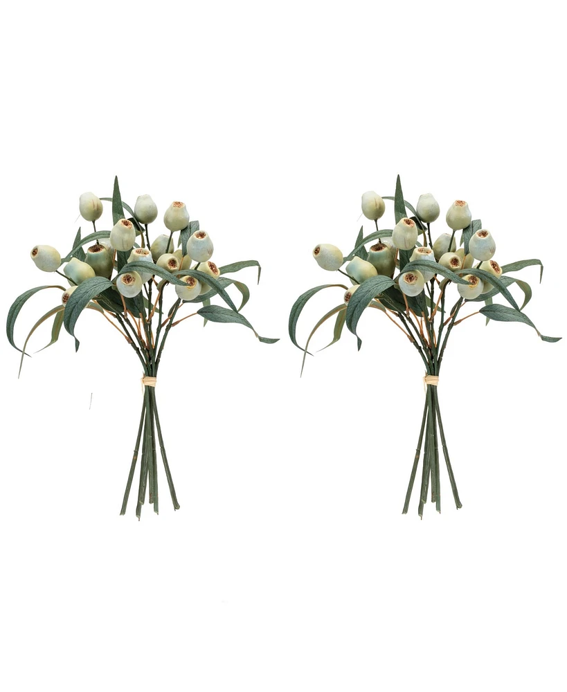Slickblue Set of 2 Pod Bundles - 14” Styrofoam & Polyester Decorative Accents for Home
