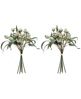 Slickblue Set of 2 Pod Bundles - 14” Styrofoam & Polyester Decorative Accents for Home
