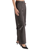 Steve Madden Women's Eos Cotton Wide-Leg Cargo Pants