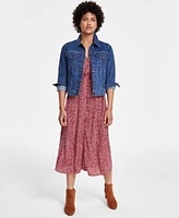 Levis Womens Original Denim Trucker Jacket Sarina Short Sleeve Midi Dress