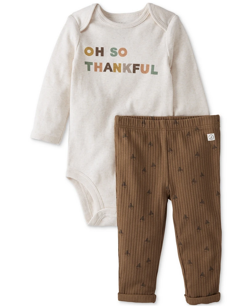 Little Planet by Carter's Baby Oh So Thankful Organic Cotton Bodysuit & Pants, 2 Piece Set