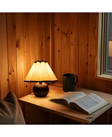 Brightech Blair 10" Led Midcentury Table Lamp with Marble Base