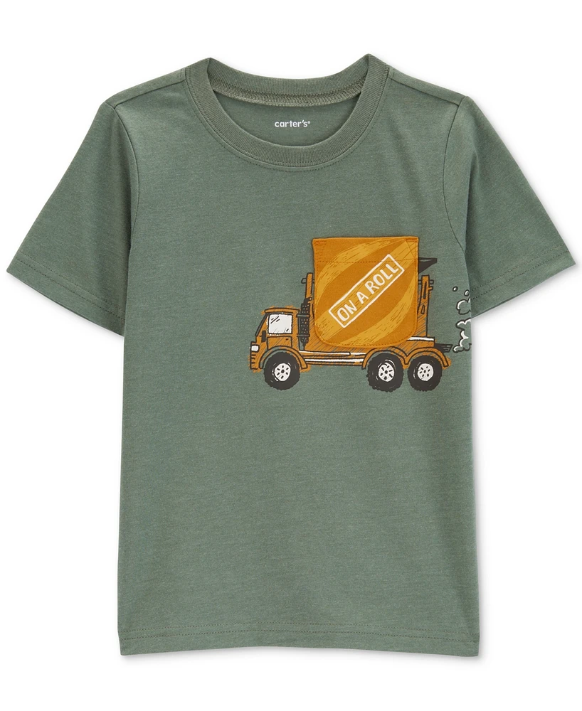 Carter's Toddler Boys Construction Graphic Pocket T-Shirt