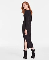 On 34th Women's Scoop-Neck Rib-Knit Ankle Maxi Dress, Created for Macy's