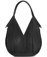 Donna Karan Baldwin Small Laser-cut Shoulder with Leather Wrapped Rounded Handle