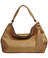 Donna Karan Glenwood Leather Shoulder with Tassel Detail