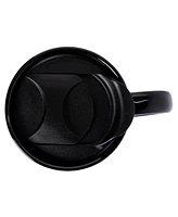Gibson Home Modani 2 Pack Large 16.5 Oz Ceramic Mugs Set with Removable Cork Bottom and Lid - White