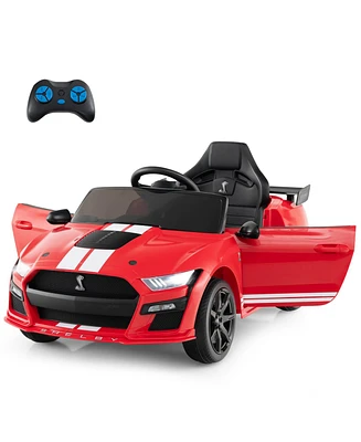 Slickblue 12V Licensed Ford Mustang Shelby GT500 Kids Ride on Car with Remote Control for Kids Aged 3-8-Red