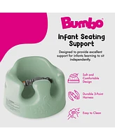 Bumbo Infant Floor Seat Baby Sit Up Chair w/ Adjustable Safety Harness, Hemlock