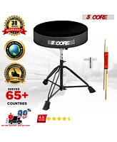 5 Core Drum Throne Padded Guitar Stool Height Adjustable Music Chair Ds Blkch Vel Blk