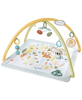 Fisher-Price Simply Senses Newborn Gym Baby Activity Mat with 6 Sensory Toys - Multi