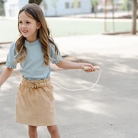 Hope & Henry Toddler Girls Corduroy Cinch Waist Pull-On Skirt