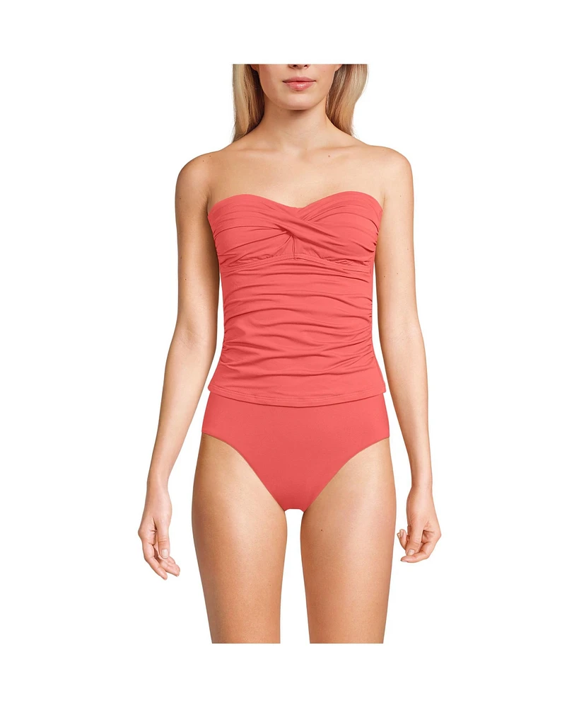 Lands' End Women's Bandeau Tankini Swimsuit Top