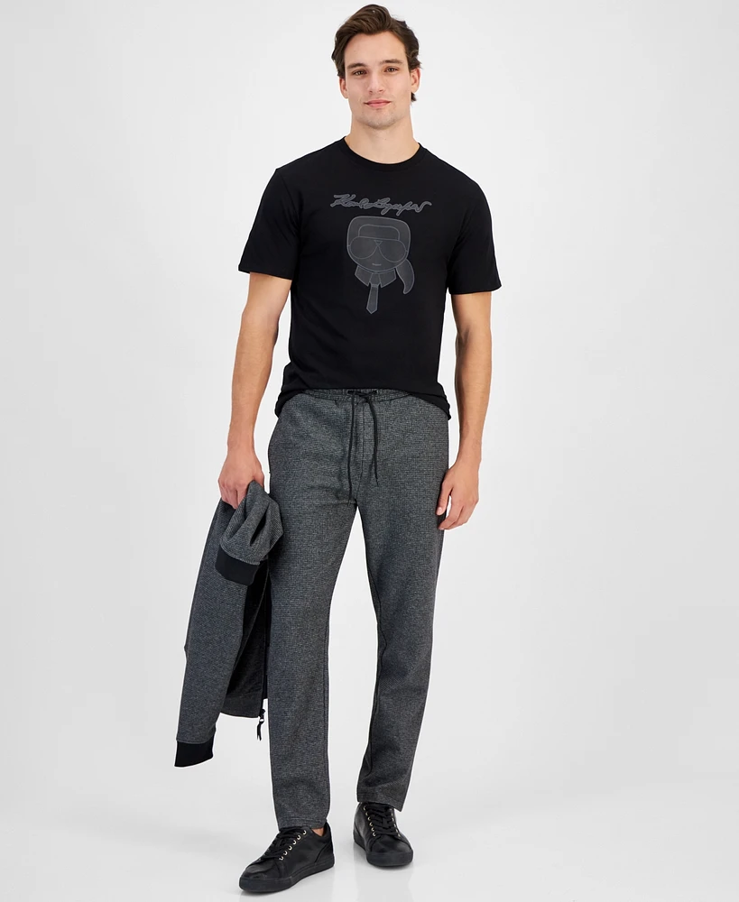 Karl Lagerfeld Paris Men's Slim-Fit Textured Track Pants