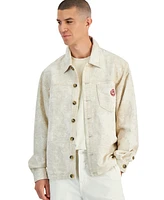 Guess Men's Boxy-Fit Damask Shirt Jacket