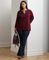 Lauren Ralph Plus 3/4-Sleeve Tunic