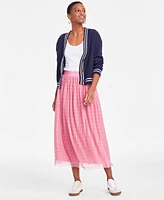 On 34th Women's Pull-On A-Line Tulle Midi Skirt, Created for Macy's