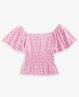 With Jules Big Girls Flutter Sleeve Top