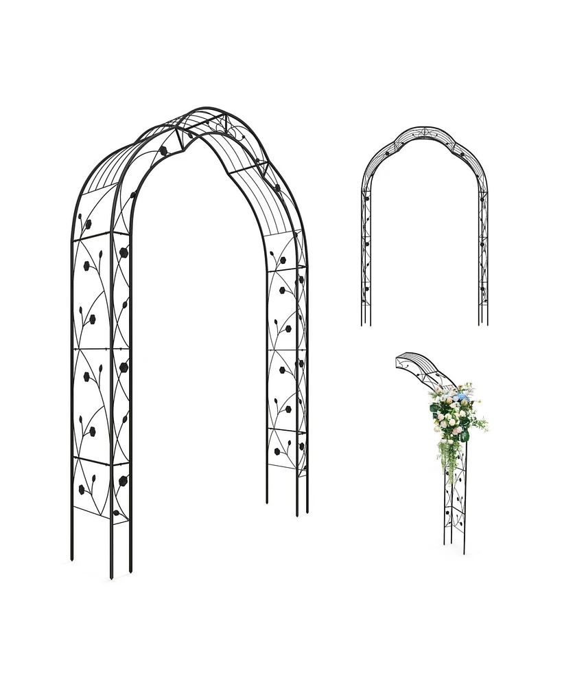 Givimo Garden Arch Arbor Trellis for Climbing Plants Roses Vines