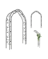 Givimo Garden Arch Arbor Trellis for Climbing Plants Roses Vines