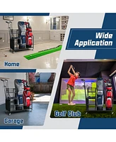 Vebreda Double Golf Bag Organizer with Lockable Universal Wheels