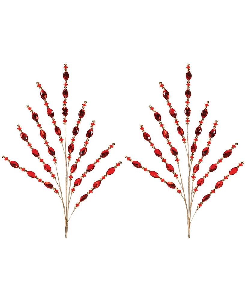 Slickblue Elegant Bead Spray for Floral Arrangements and Home Decor (Set of 2)