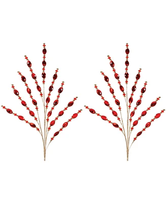 Slickblue Elegant Bead Spray for Floral Arrangements and Home Decor (Set of 2)