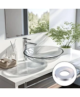 Aquaterior Pop Up Drain with Overflow Mounting Ring Kit for Above Counter Sink