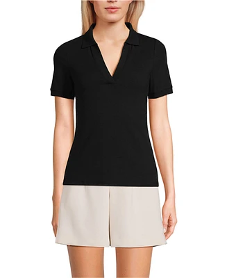 Lands' End Women's Wide Rib Polo Shirt