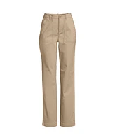 Lands' End Plus High Rise Chino Utility Straight Leg Pants