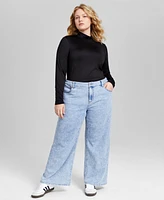 And Now This Trendy Plus Wide-Leg High-Rise Jeans