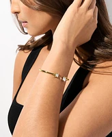 Michael Kors Brass Baguette Flex Bangle Bracelet