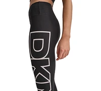 Dkny Sport Women's High-Rise Logo Graphic 7/8 Leggings