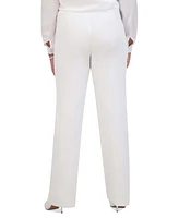 Kasper Plus & Women's Seamed-Waist Pull-On Pants