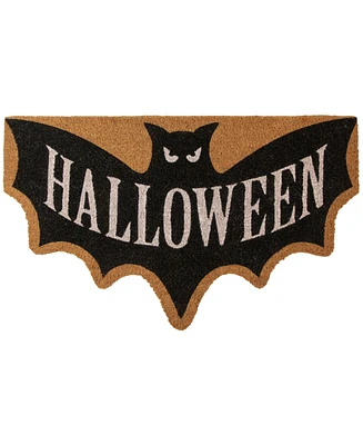 Northlight "Halloween" Bat Shaped Doormat, 18" x 30"