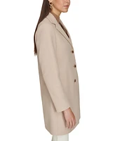 Calvin Klein Petite Notched-Collar Single-Breasted Coat