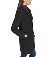 Calvin Klein Petite Notched-Collar Single-Breasted Coat