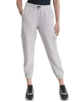 Dkny Sport Women's Tech Fleece Cargo Jogger Sweatpants