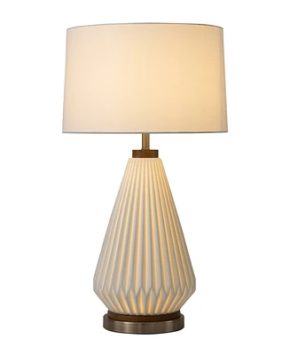 Nova of California Concord 28" Cotton-Linen 4-Way Rotary Switch Table Lamp