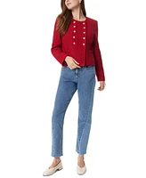 Sam Edelman Women's Fiona Collarless Tweed Double-Breasted Jacket