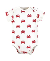 Touched by Nature Baby Boys Organic Cotton Bodysuits, Mystic Sea Creatures