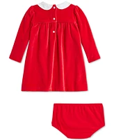 Polo Ralph Lauren Baby Embroidered Velour Dress