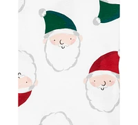 Carter's Little & Big Santa-Print 100% Snug Fit Cotton Pajamas, 2 Piece Set