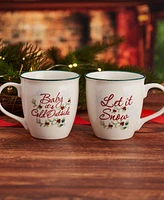 Winterberry 2 Piece Cold & Snow Mugs Set